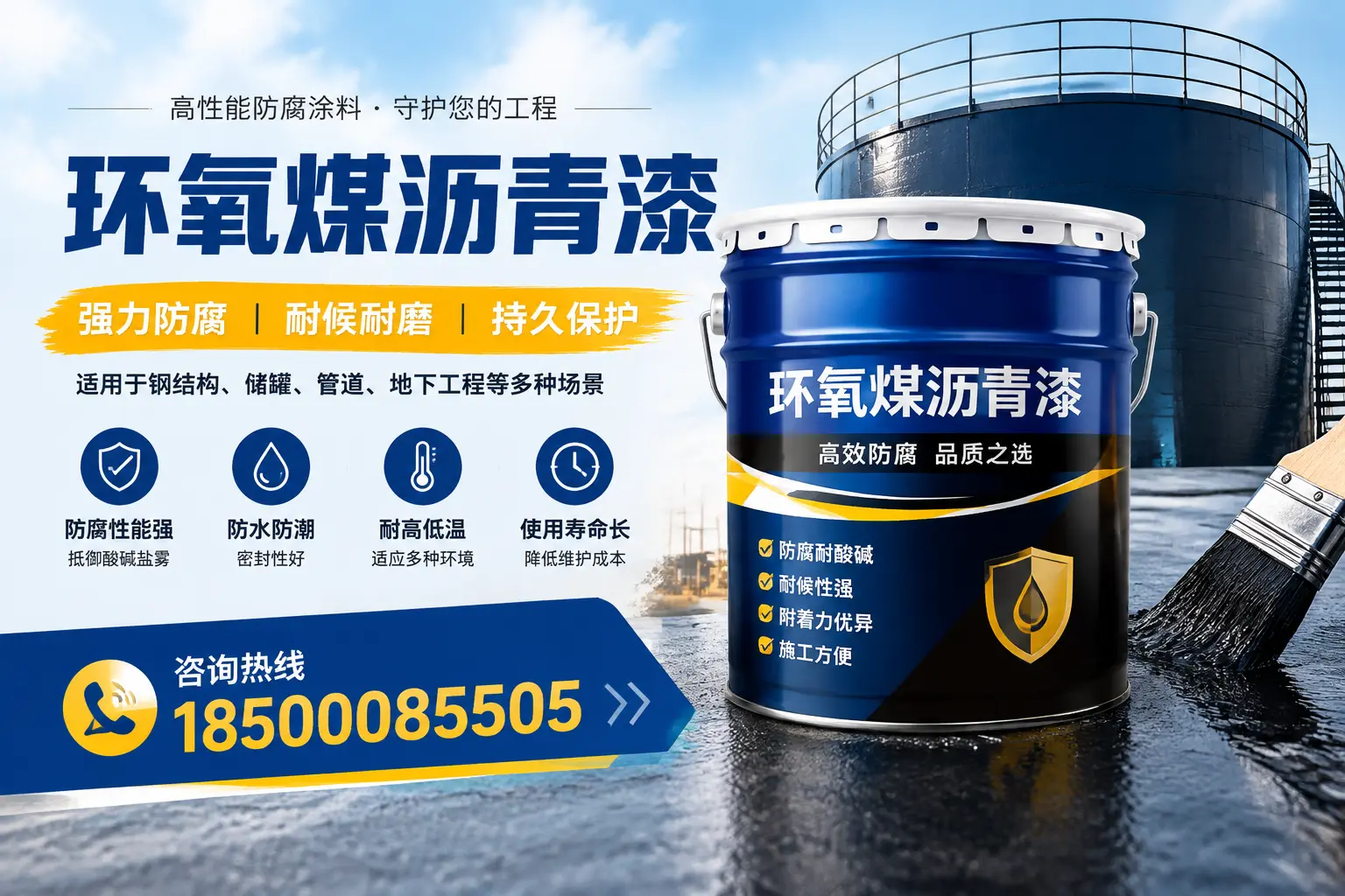 环氧煤沥青漆在工业中的应用,宁河企业的选择